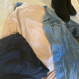 Pale pink turtleneck